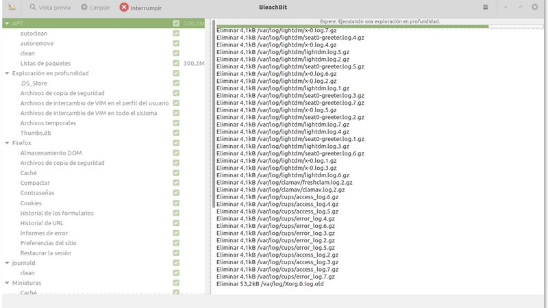 BleachBit limpiador de sistema para Linux y Windows
