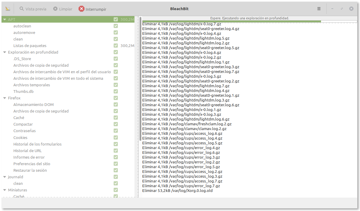 BleachBit limpiador de sistema para Linux y Windows