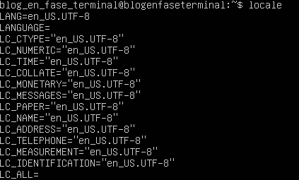 Cambio de idioma y caracteres a español terminal Linux
