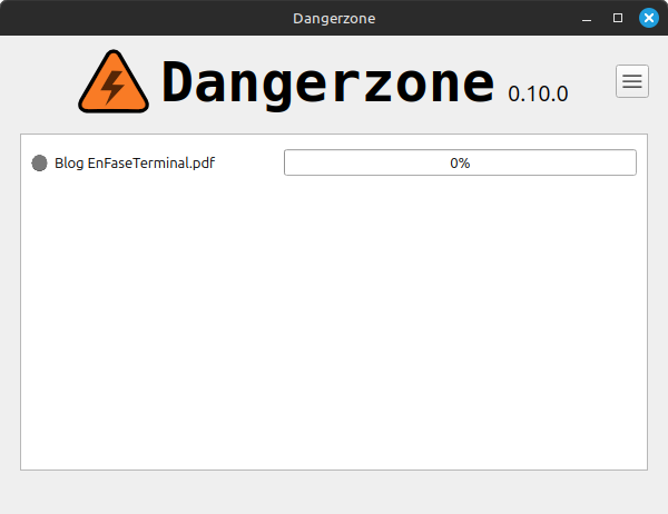 Danger Zone realizando la tarea