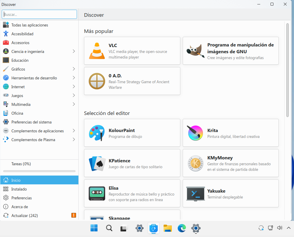 Centro de control instalación aplicaicones