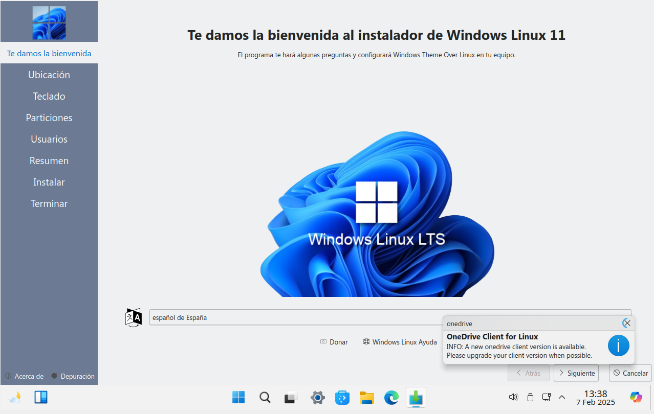 Realizando la instalación