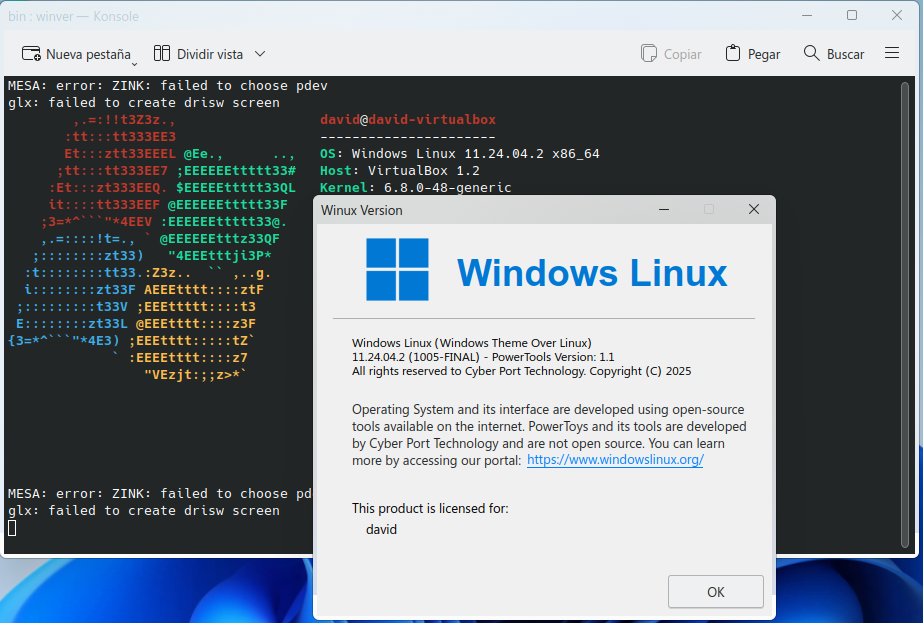 Versión y sistema de archivos